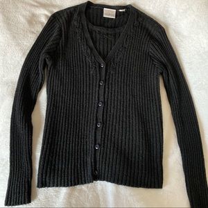 Black embroider shirt/sweater